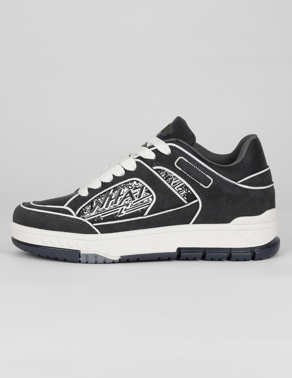 Tenis con cordones Exterior Piel vegana Color Gris Para Hombre De RBCOLLECTION