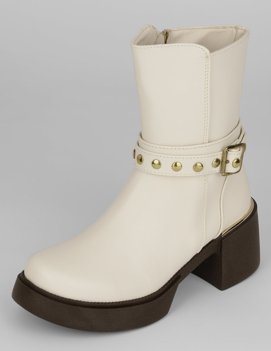 Botas casuales Bite en Piel vegana – Blanco