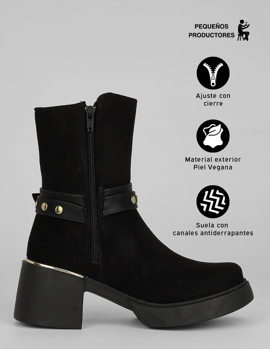 Botas casuales Bite en Gamuza – Negro