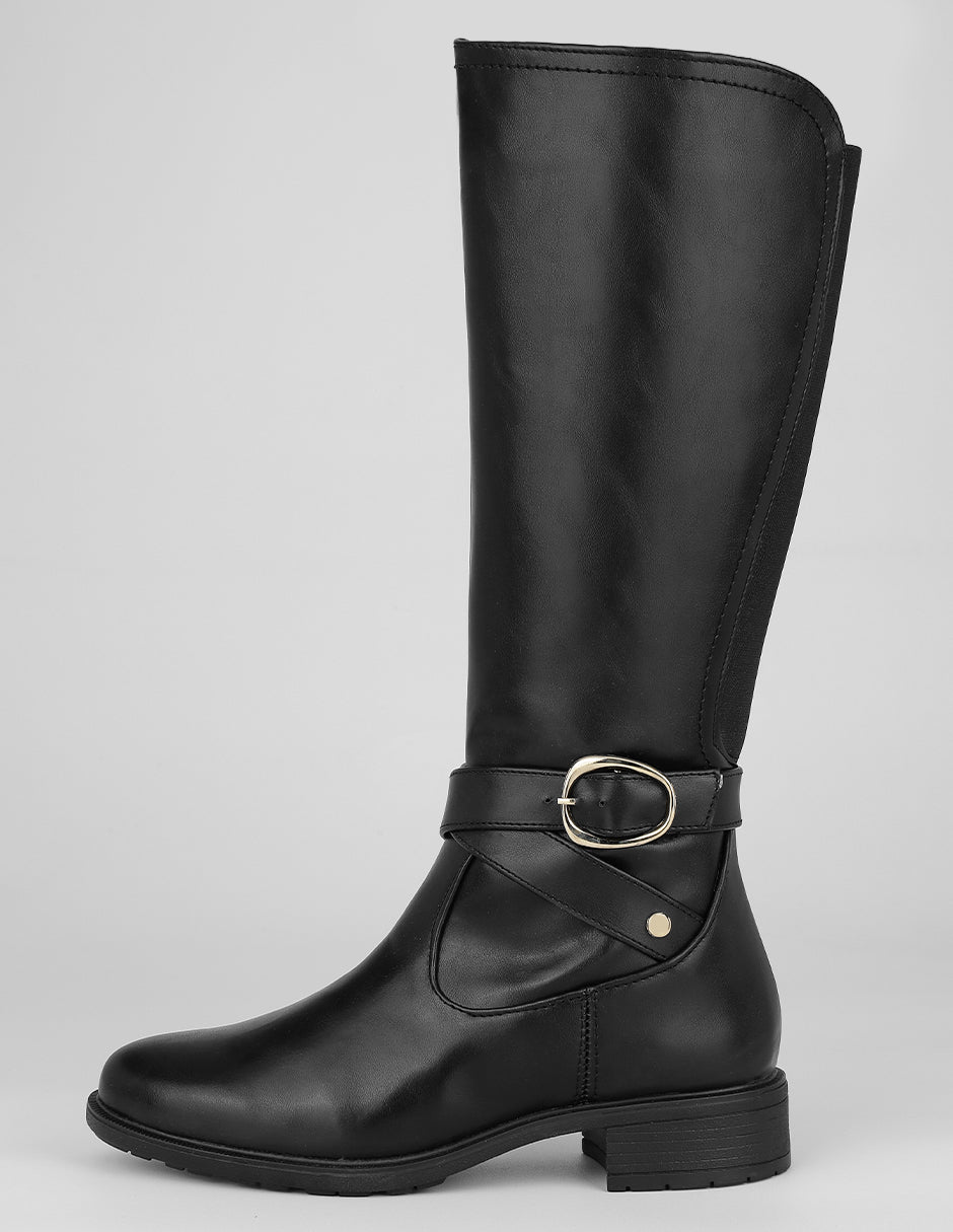 Botas altas Exterior Piel vegana Color Negro Para Mujer De RBCOLLECTION