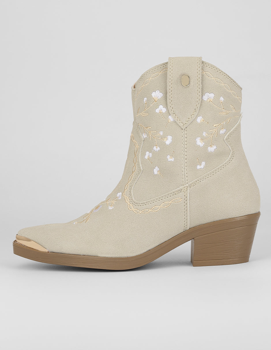 Botas tipo western Exterior Piel Color Late Para Mujer De RBCOLLECTION