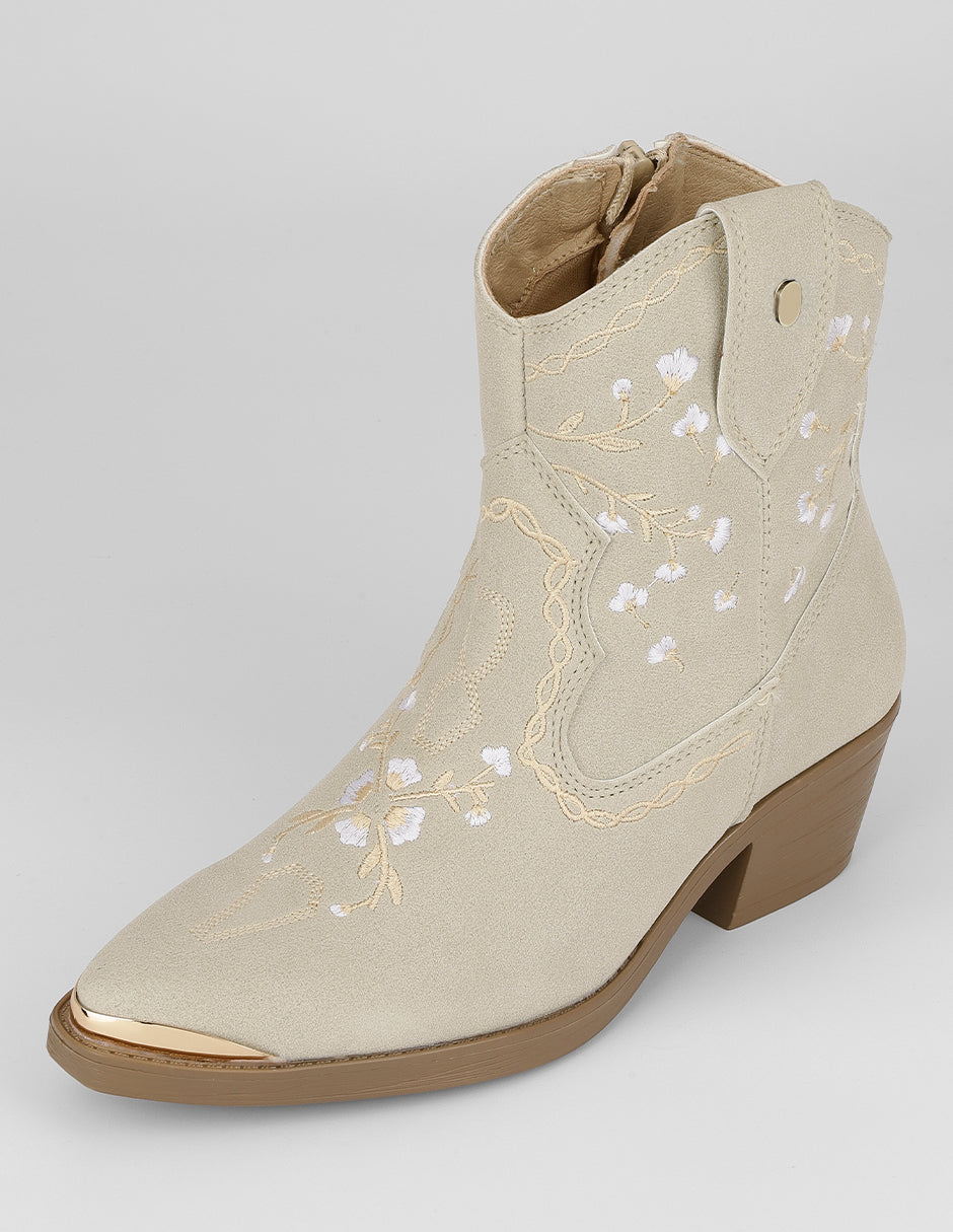 Botas tipo western West en Piel – Blanco