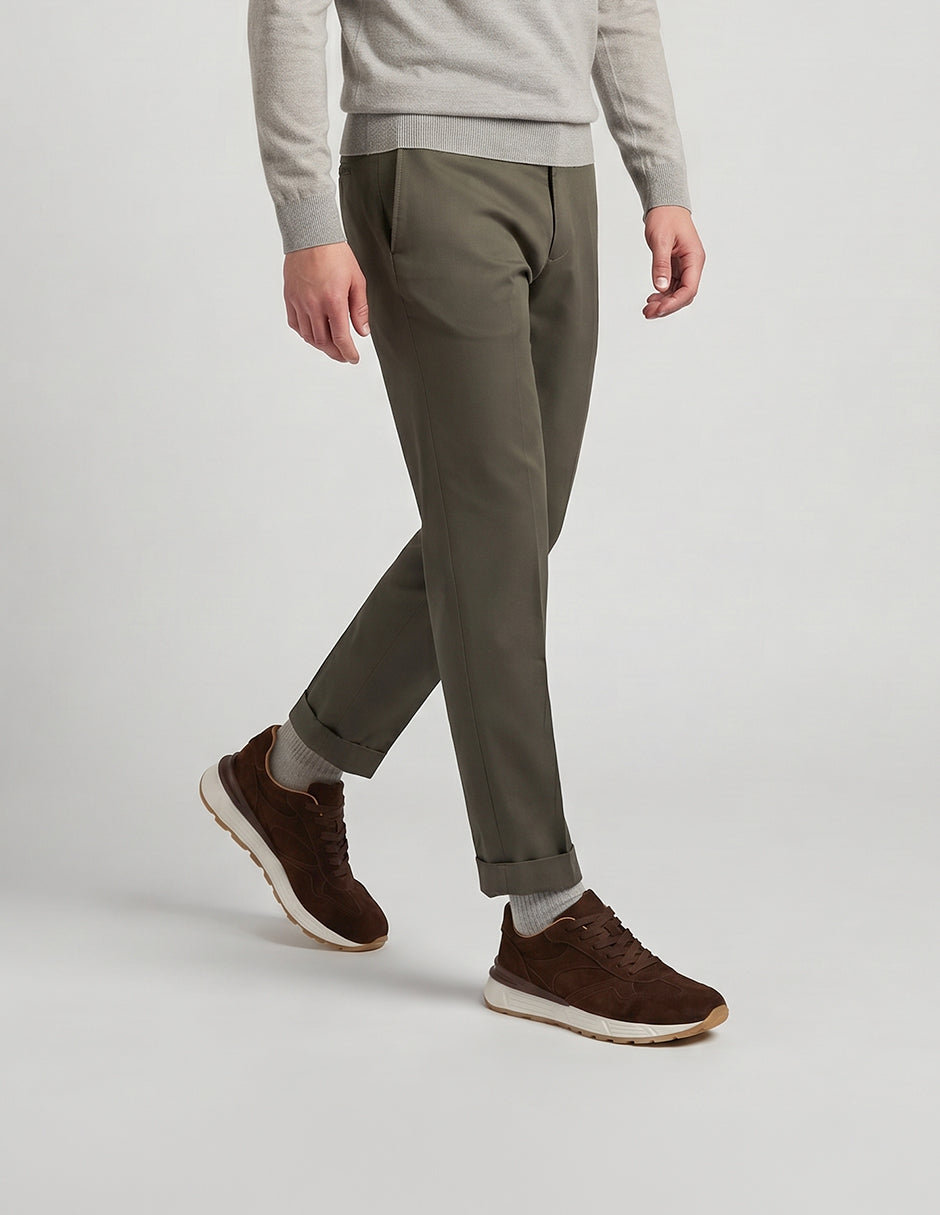 Tenis tipo deportivo Hand made en Piel – Café