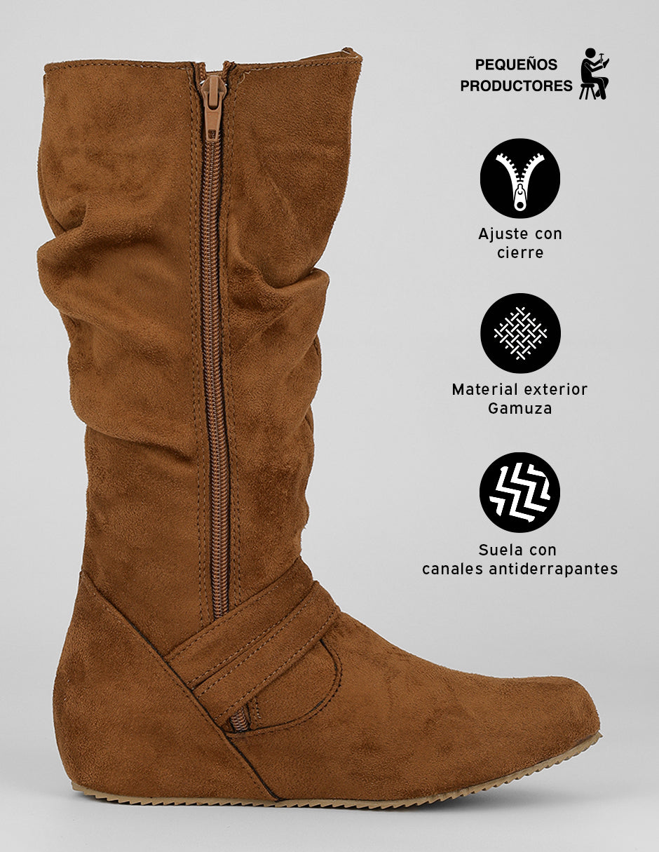 Botas altas Walk en Gamuza – Café
