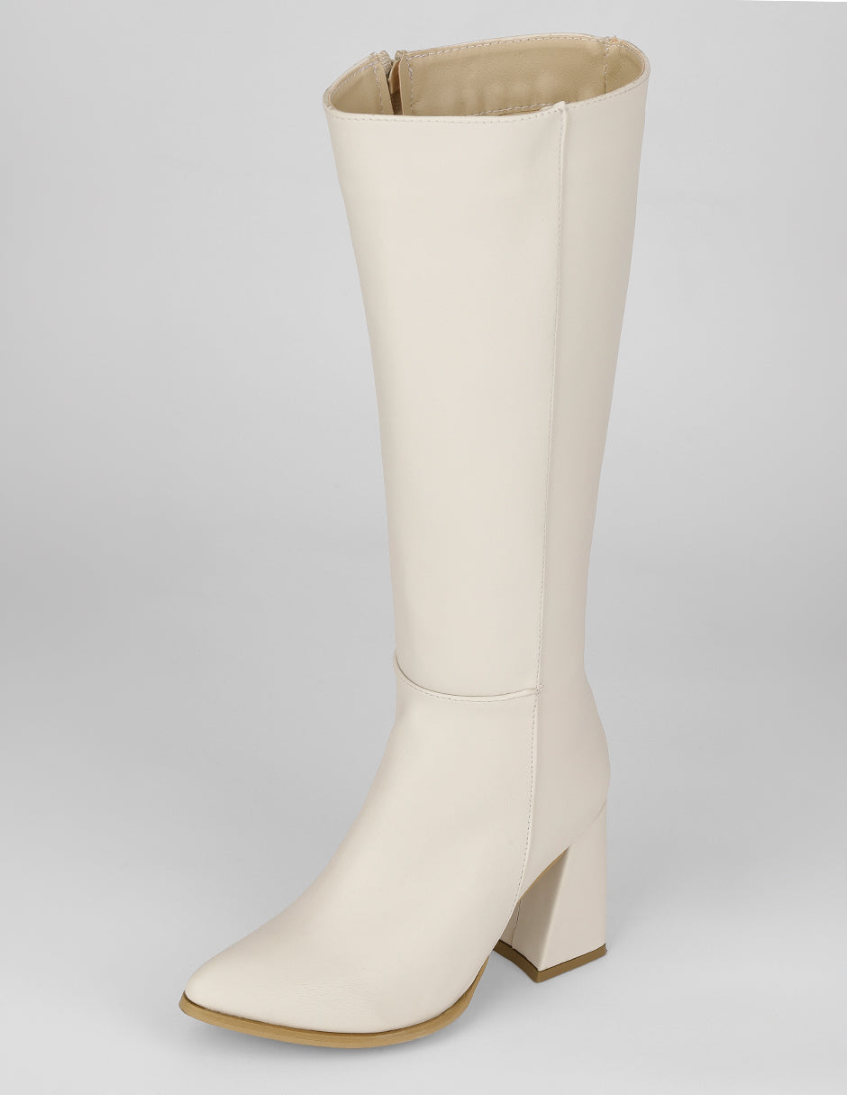 Botas altas Hella en Piel vegana – Blanco