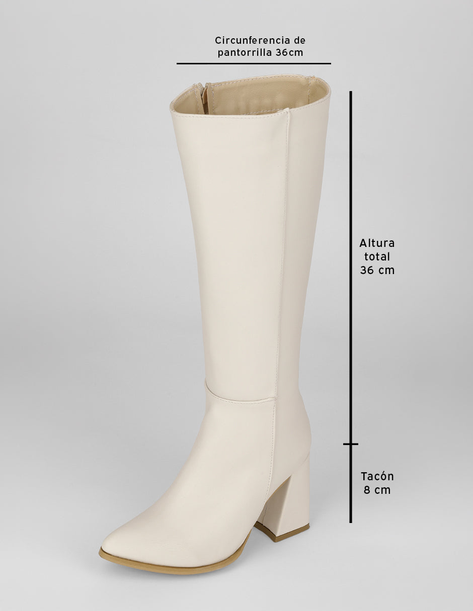 Botas altas Hella en Piel vegana – Blanco