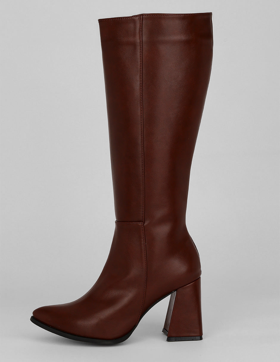 Botas altas Exterior Piel vegana Color Vino Para Mujer De RBCOLLECTION