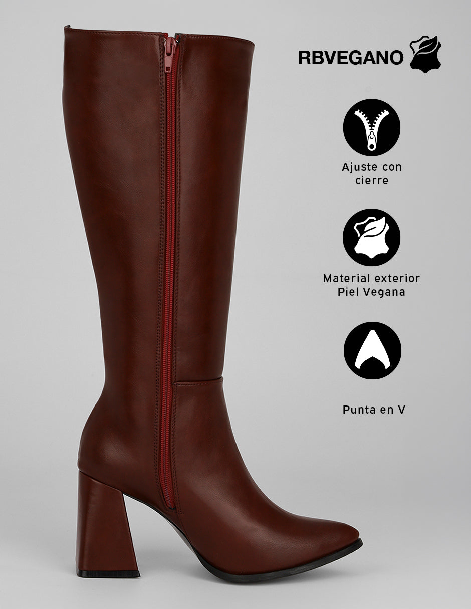 Botas altas Hella en Piel vegana – Rojo