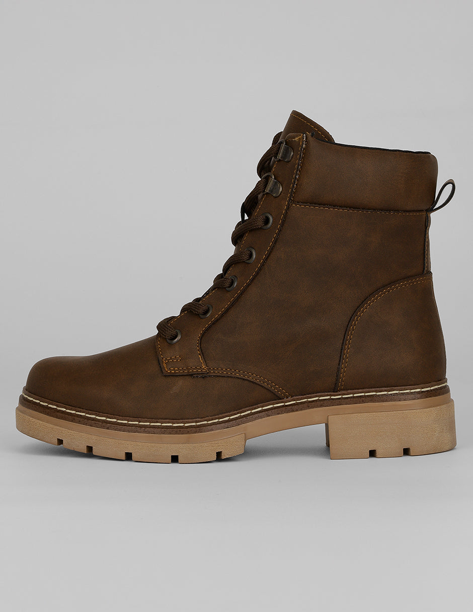 Botas casuales Exterior Piel vegana Color Café Para Mujer De RBCOLLECTION