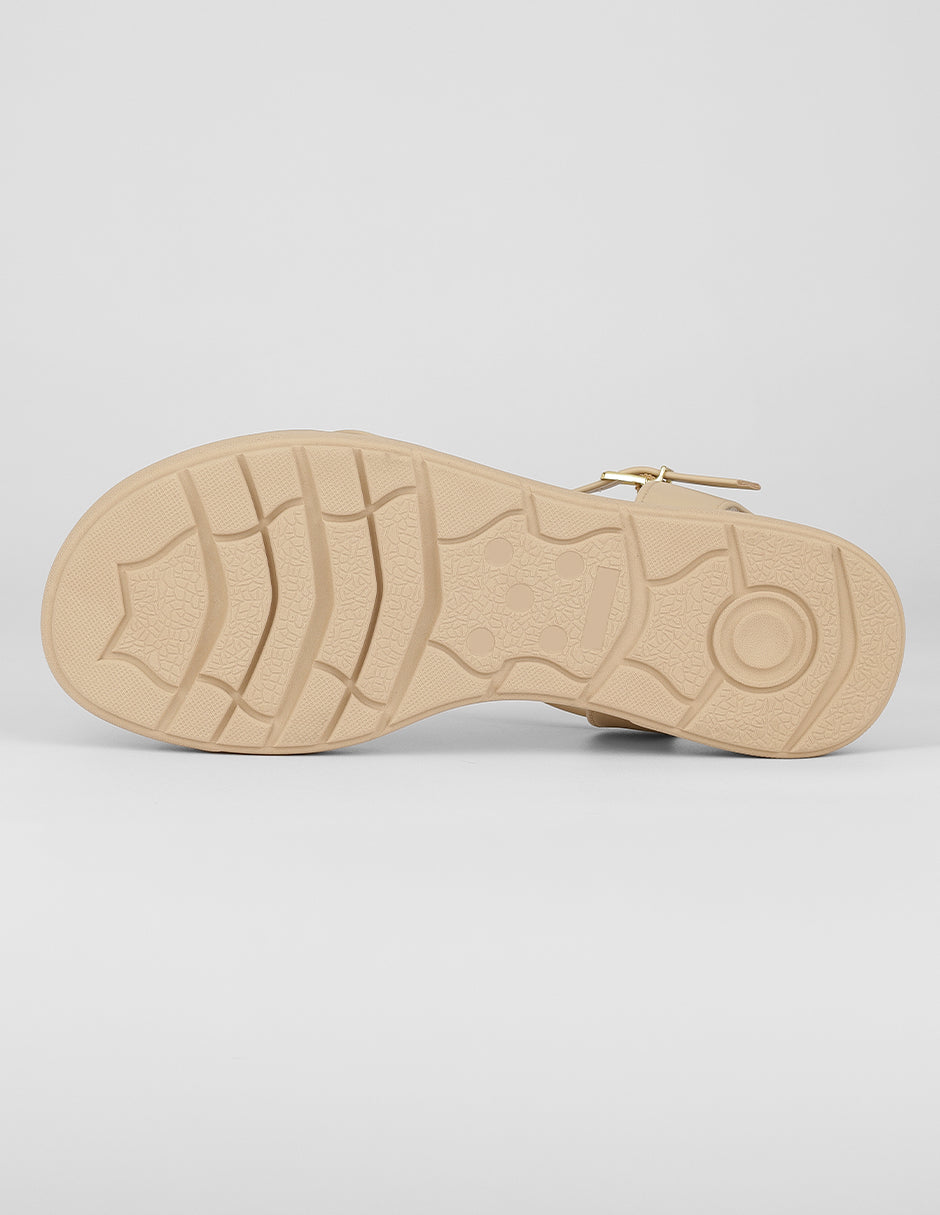 Sandalias con plataforma Birt en Piel vegana – Beige