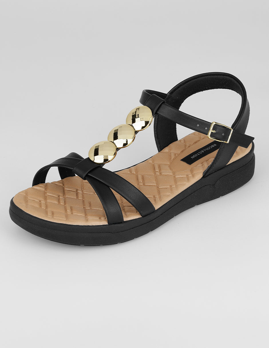 Sandalias con plataforma Birt en Piel vegana – Negro