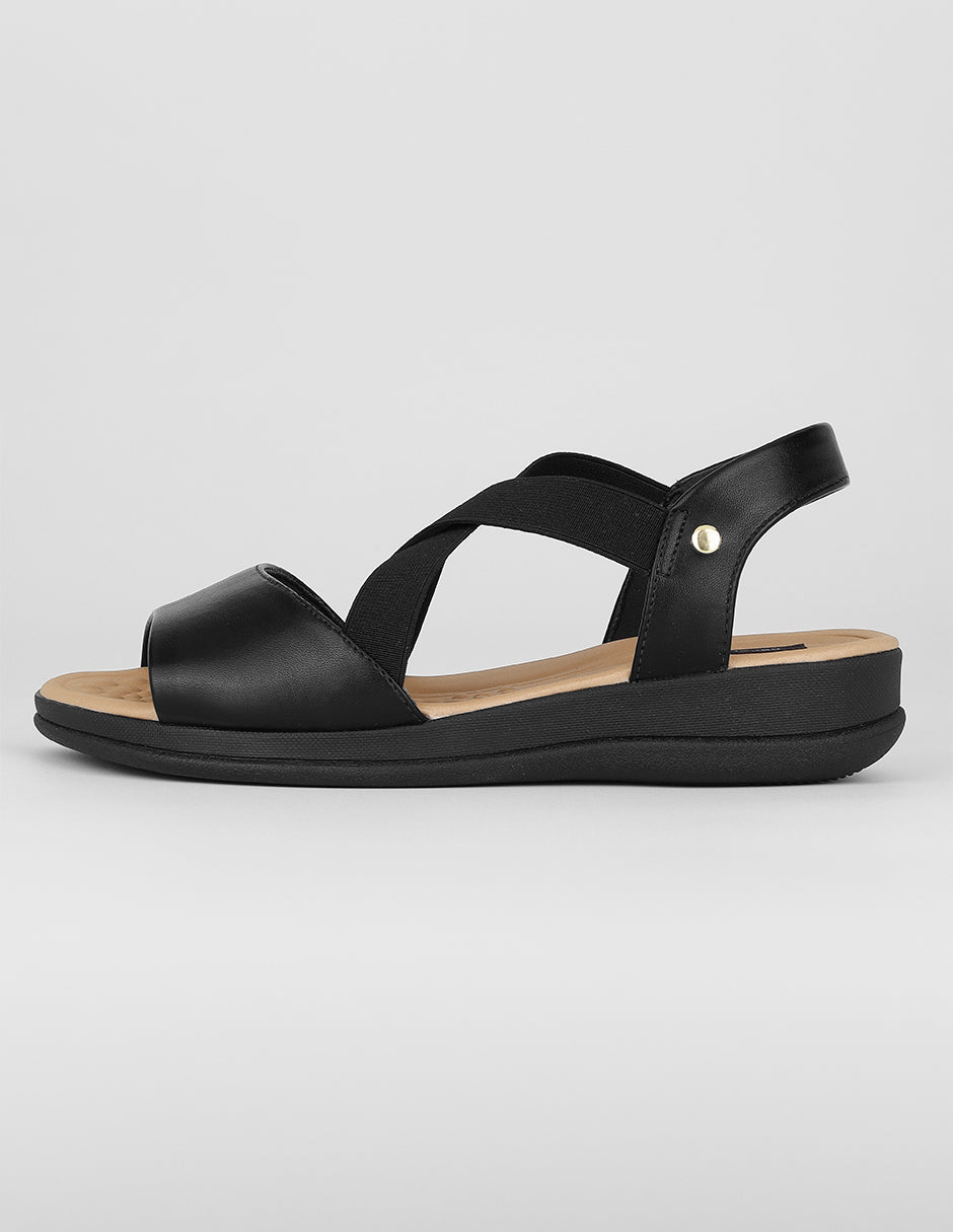 Sandalias con plataforma Exterior Piel vegana Color Negro Para Mujer De RBCOLLECTION
