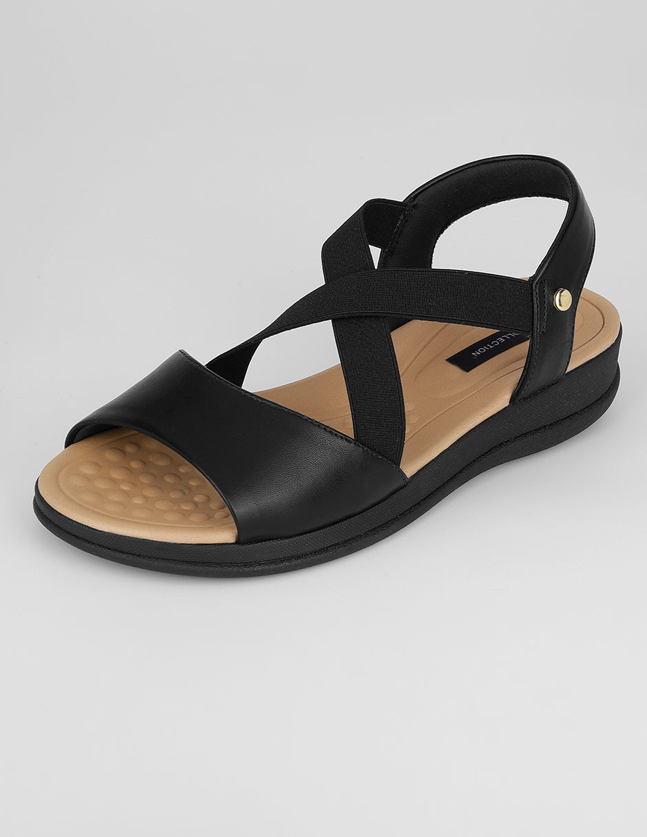Sandalias con plataforma Birt en Piel vegana – Negro