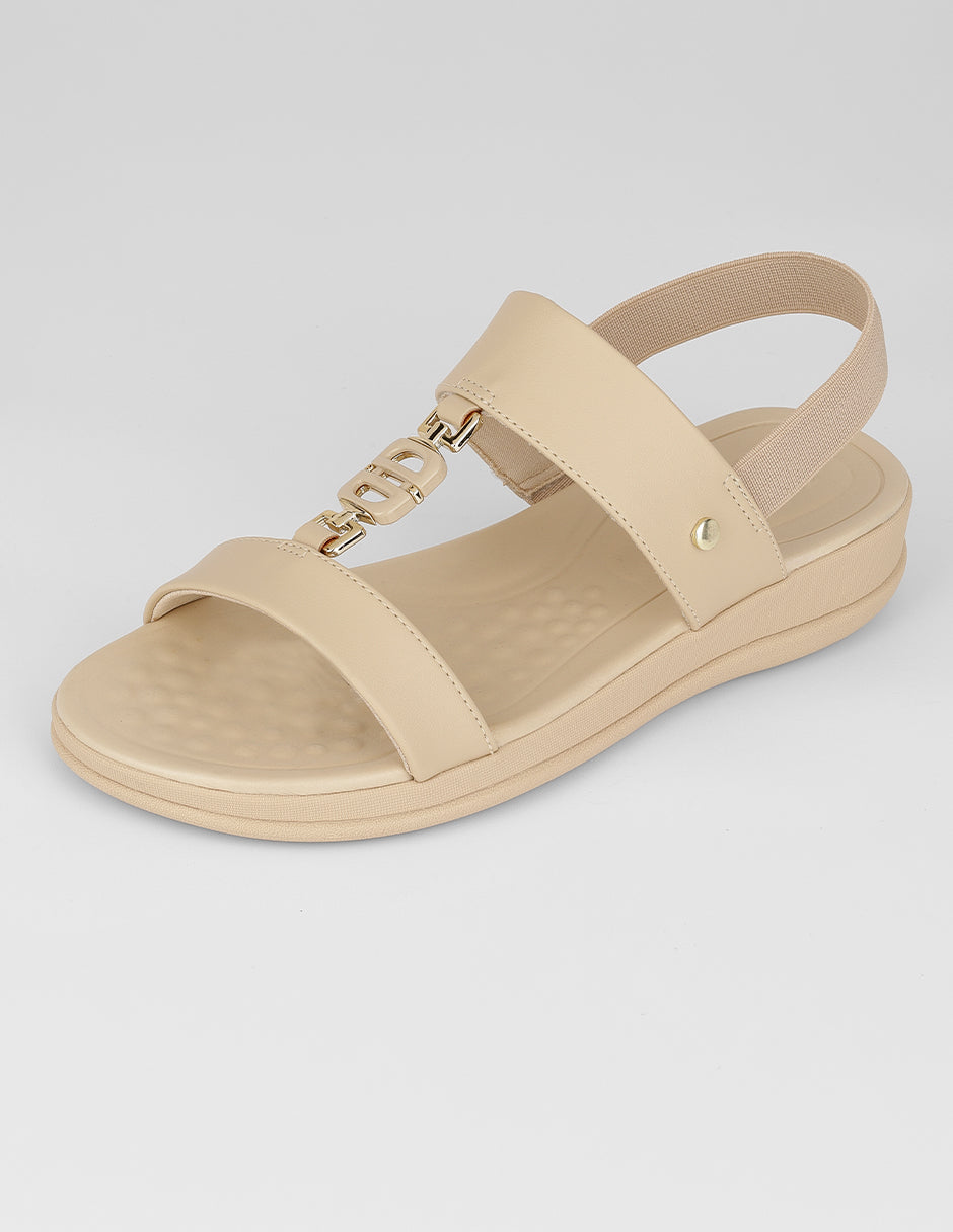 Sandalias con plataforma Birt en Piel vegana – Beige