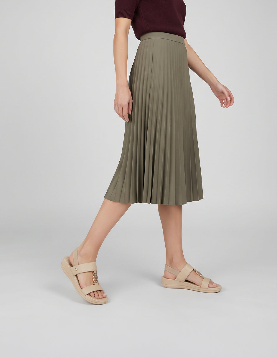 Sandalias con plataforma Birt en Piel vegana – Beige