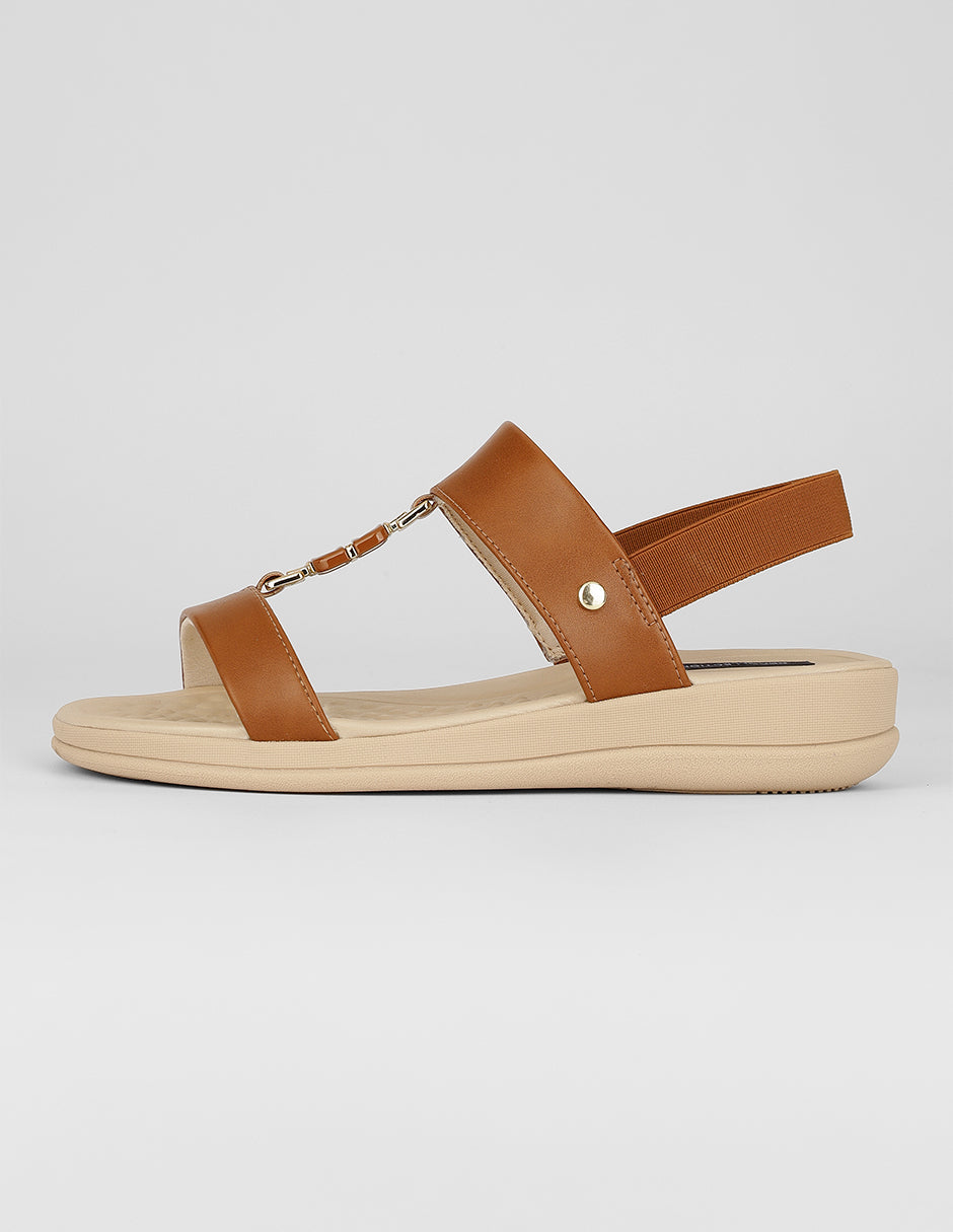 Sandalias con plataforma Exterior Piel vegana Color Beige Para Mujer De RBCOLLECTION