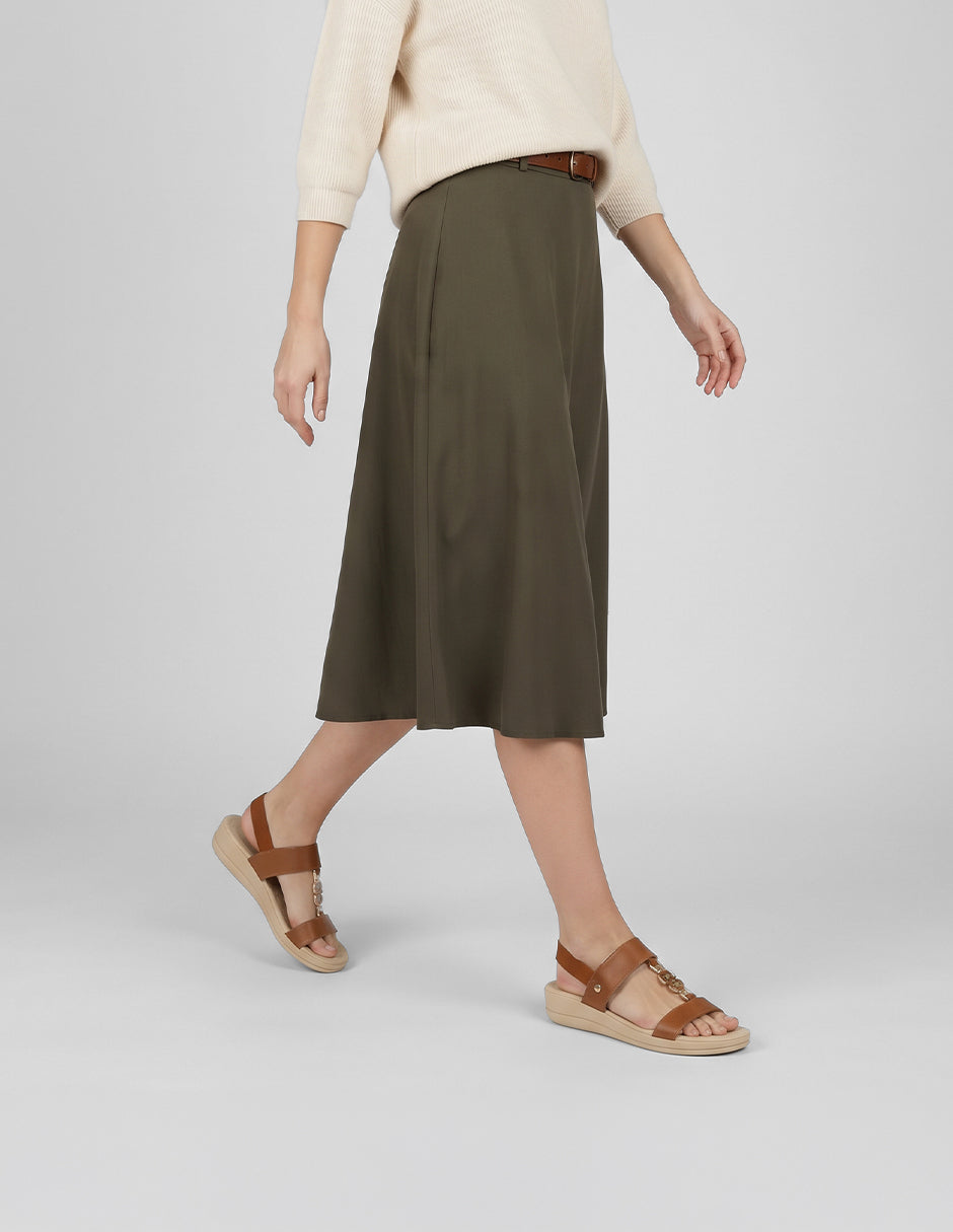 Sandalias con plataforma Birt en Piel vegana – Beige