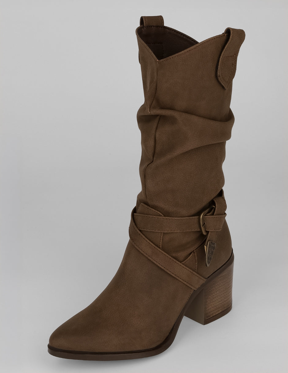 Botas altas Hella en Piel vegana – Café