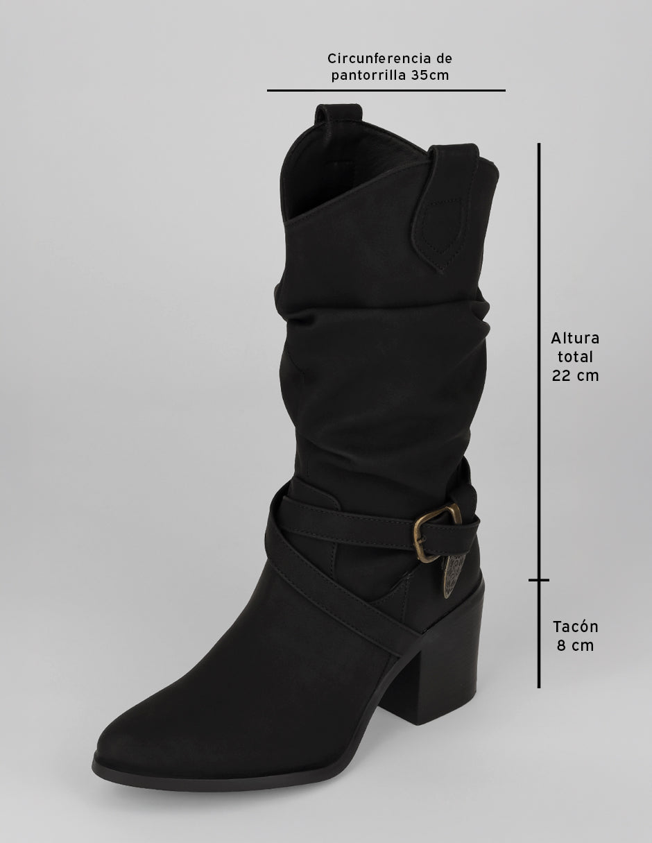 Botas tipo western Hella en Sintético – Negro