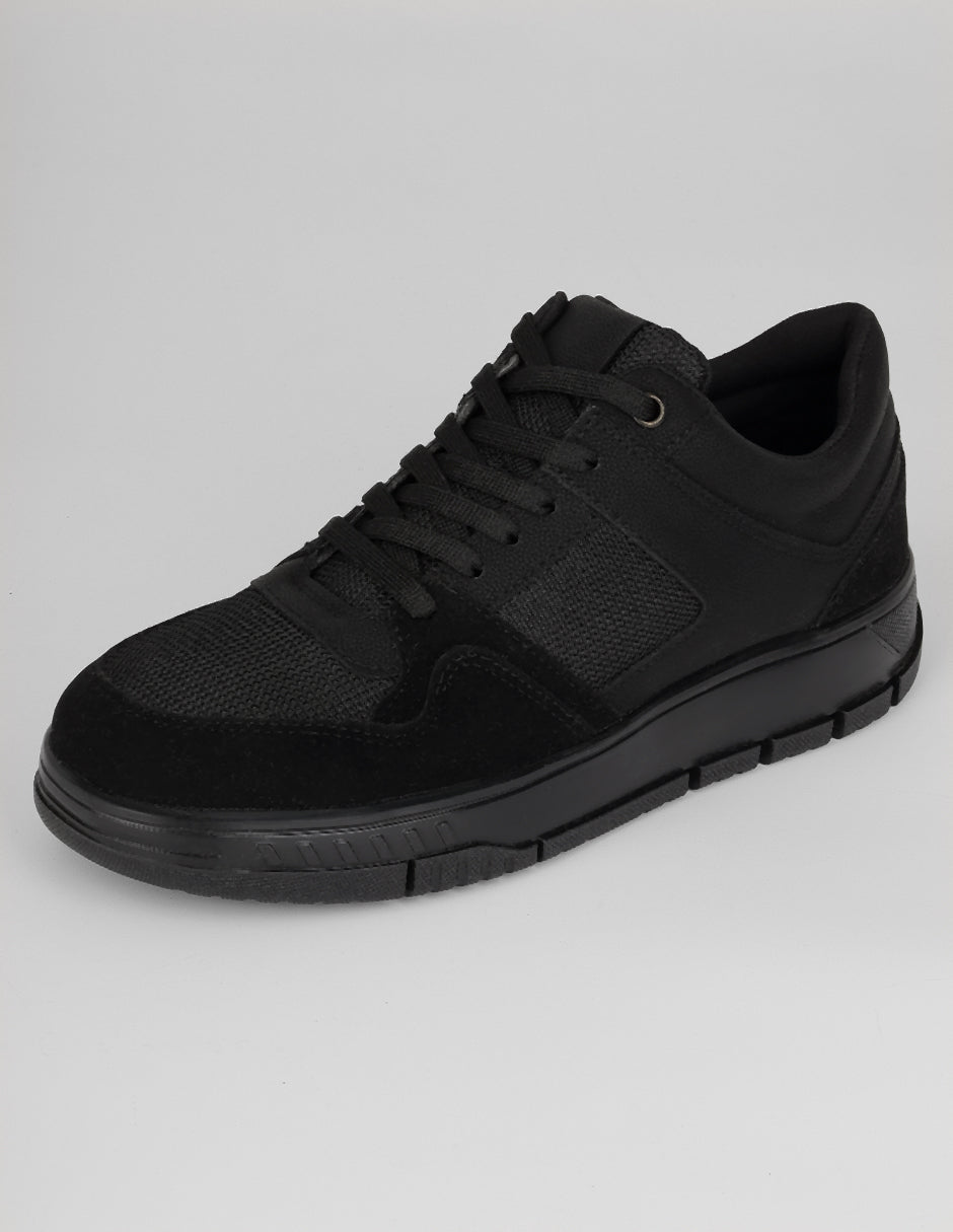 Tenis con cordones Urban en Textil – Negro