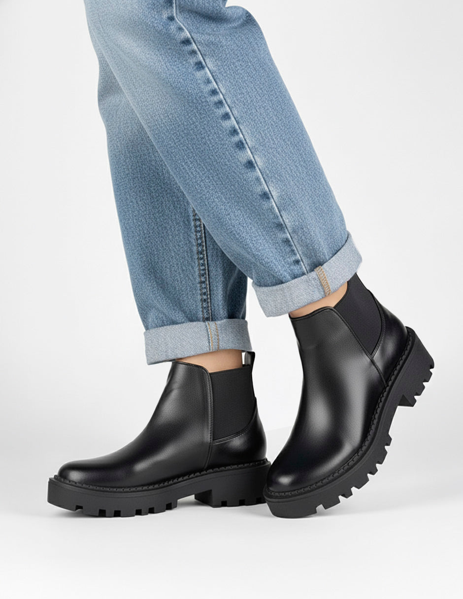 Bota casual Exterior Piel sintética Color Negro Para Mujer De RBCOLLECTION