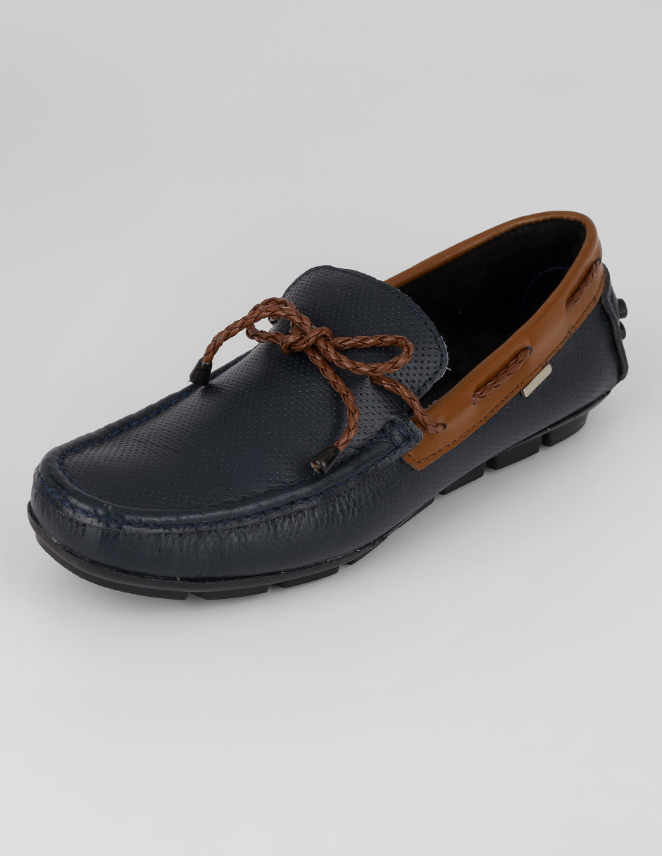 Mocasines Classy en Piel – Azul