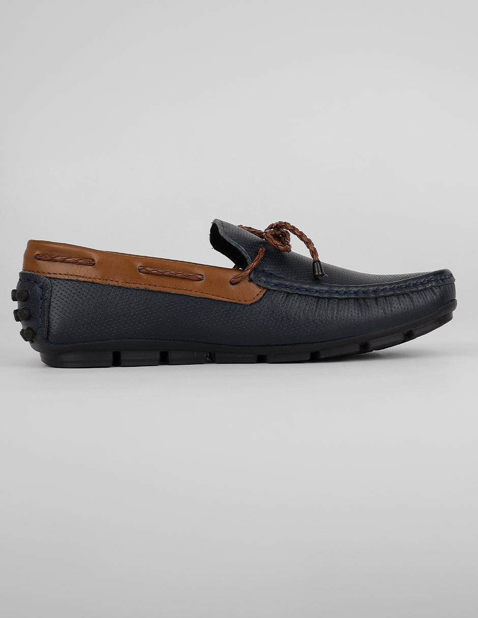 Mocasines Classy en Piel – Azul