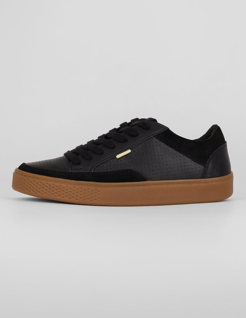 Tenis con cordones Urban en Textil – Negro
