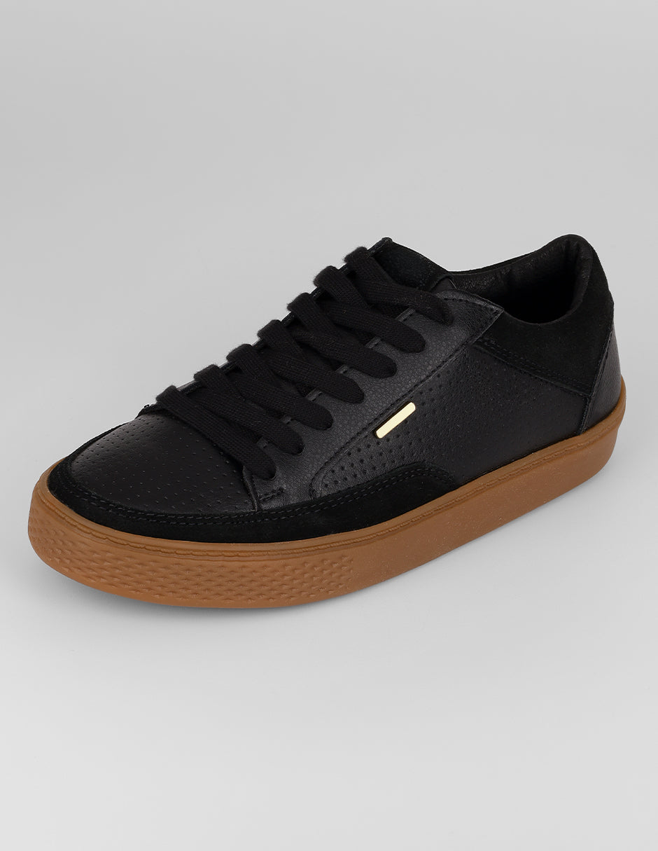 Tenis con cordones Urban en Textil – Negro