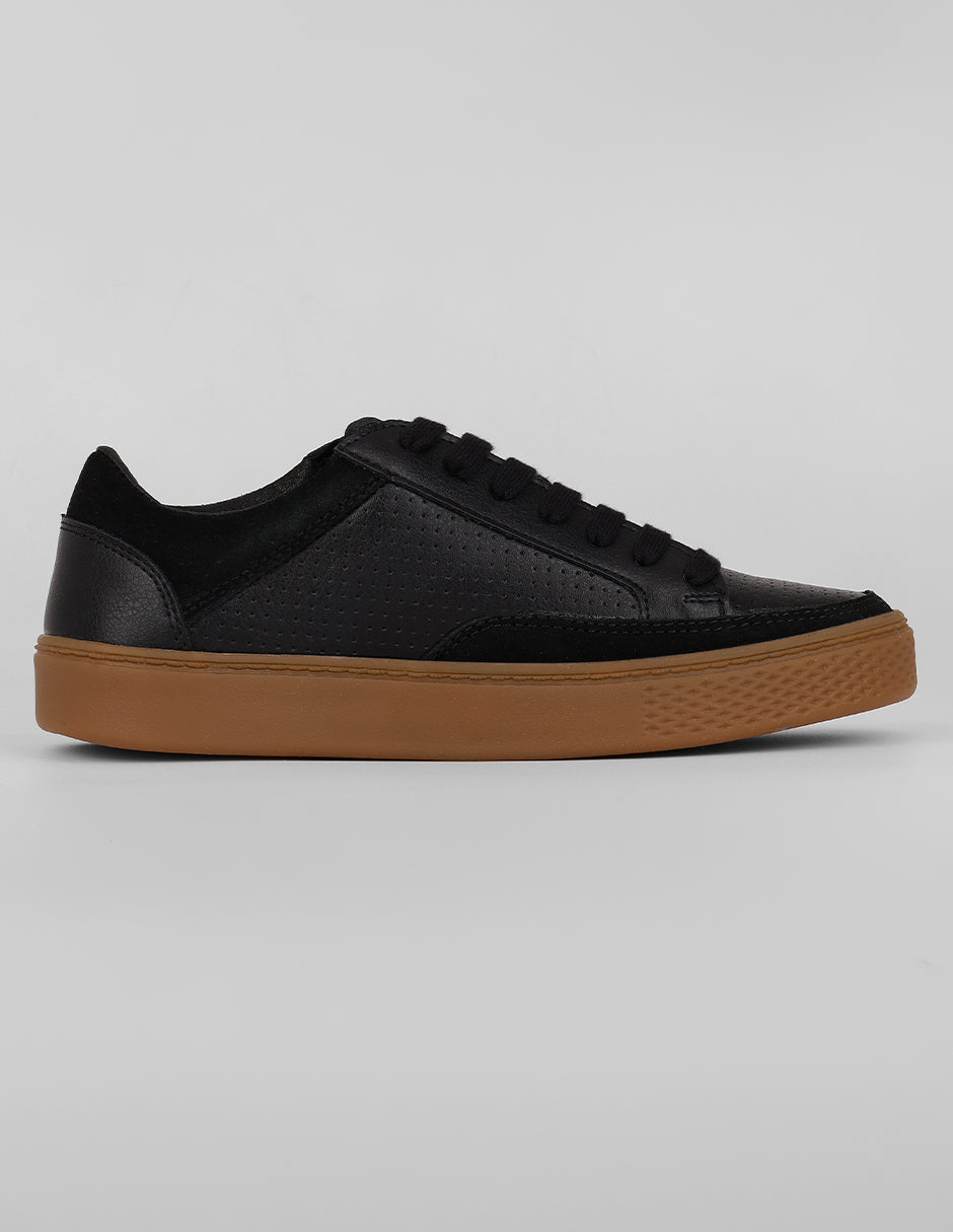 Tenis con cordones Urban en Textil – Negro