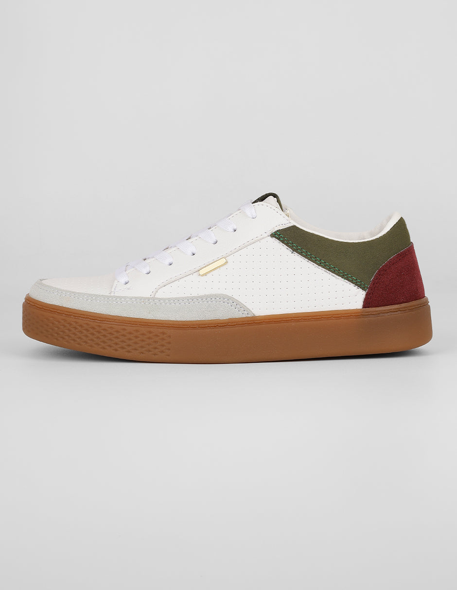 Tenis con cordones Urban en Textil – Blanco