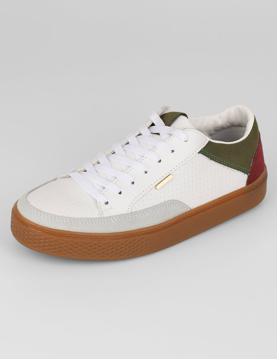 Tenis con cordones Urban en Textil – Blanco