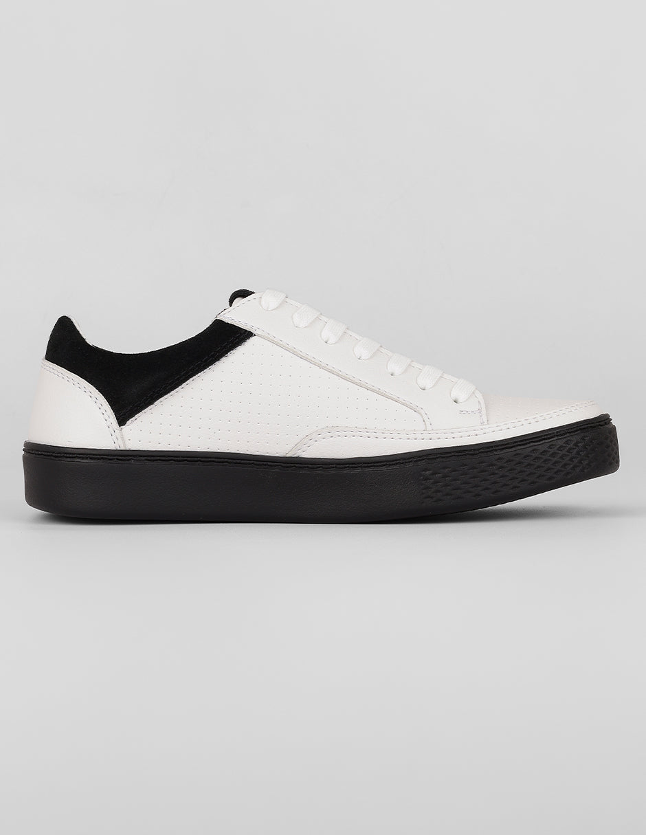 Tenis con cordones Urban en Sintético – Blanco