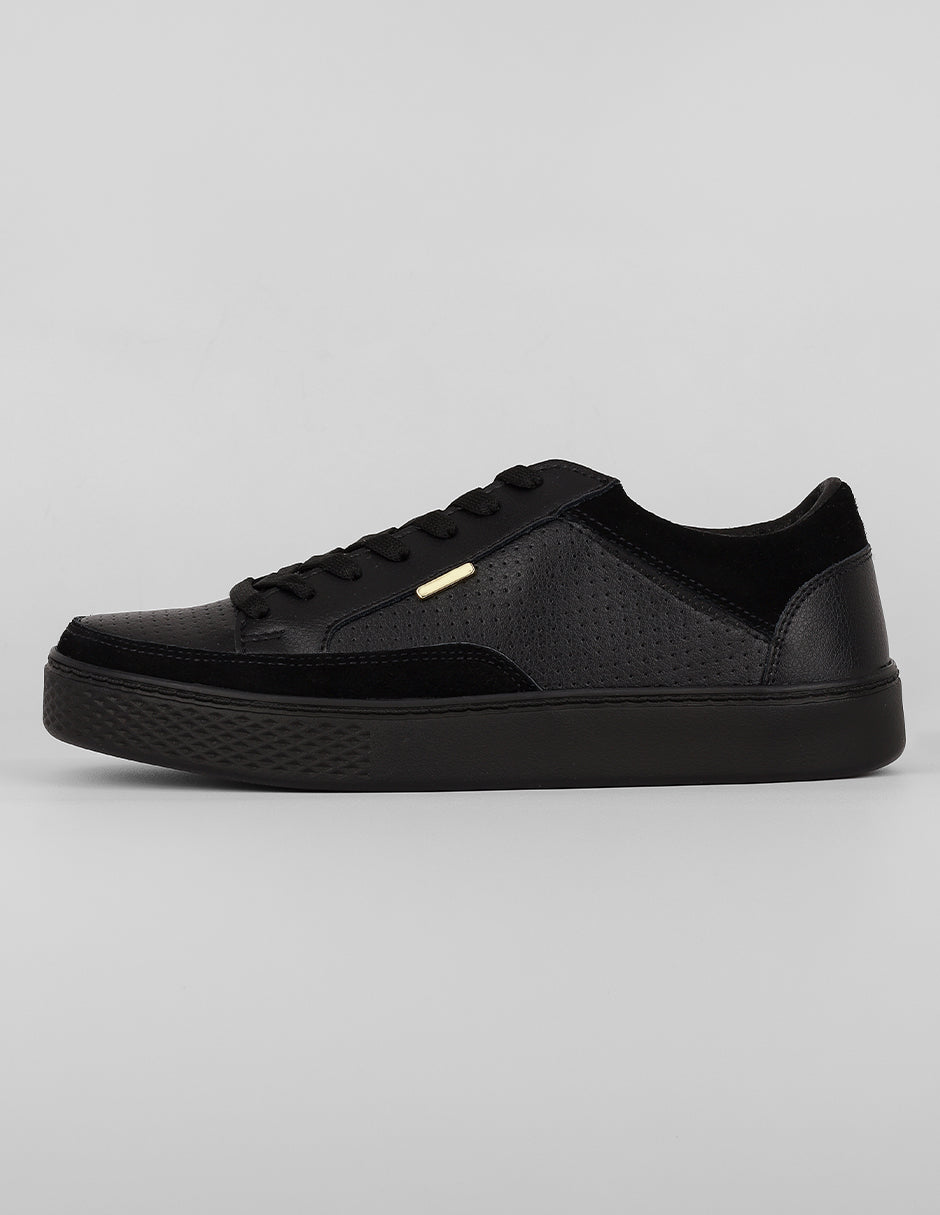 Tenis con cordones Urban en Sintético – Negro