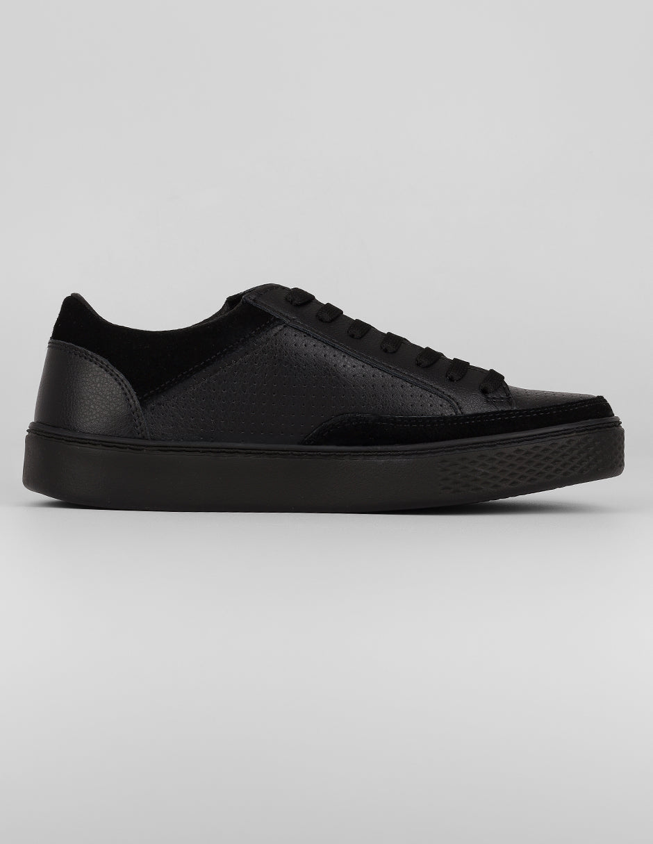 Tenis con cordones Urban en Sintético – Negro