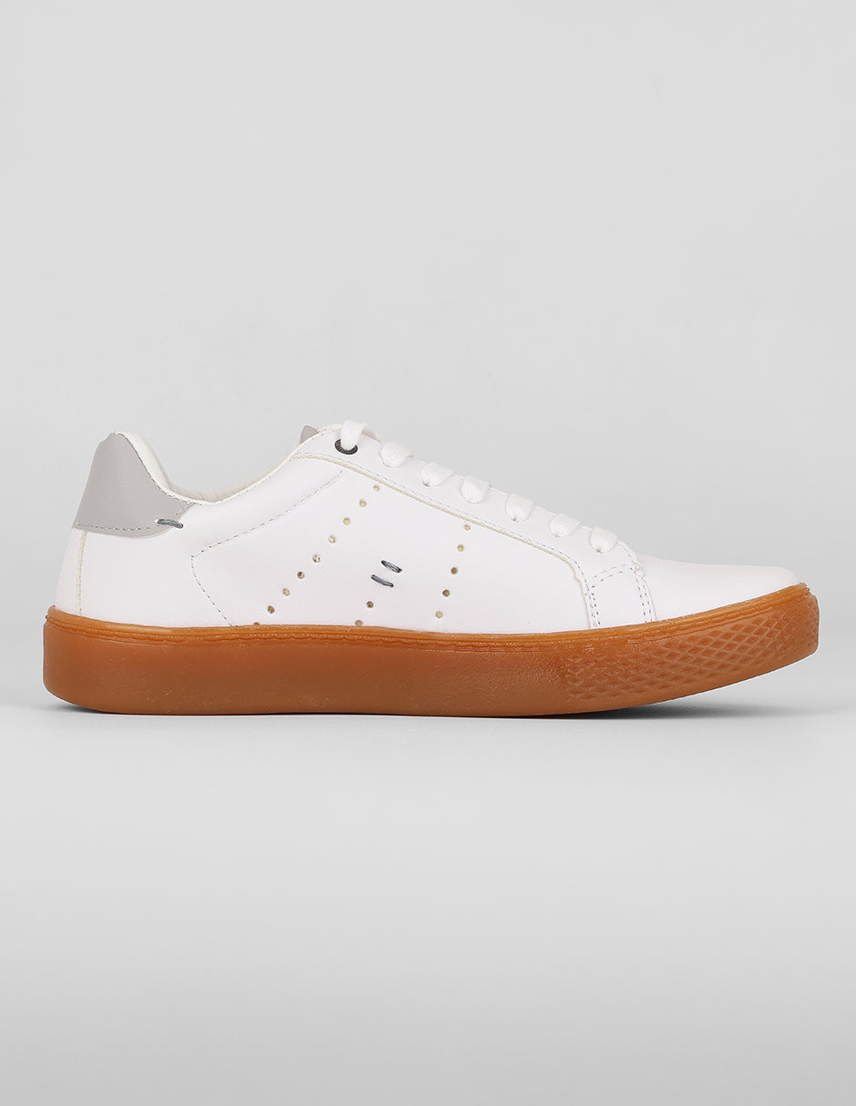 Tenis con cordones Urban en Sintético – Blanco
