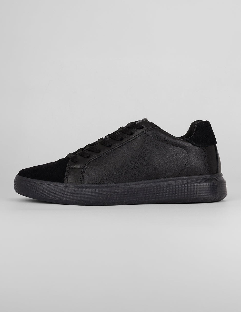 Tenis con cordones Urban en Sintético – Negro