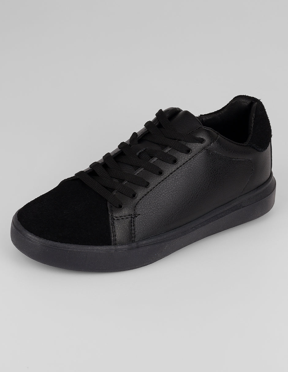 Tenis con cordones Urban en Sintético – Negro