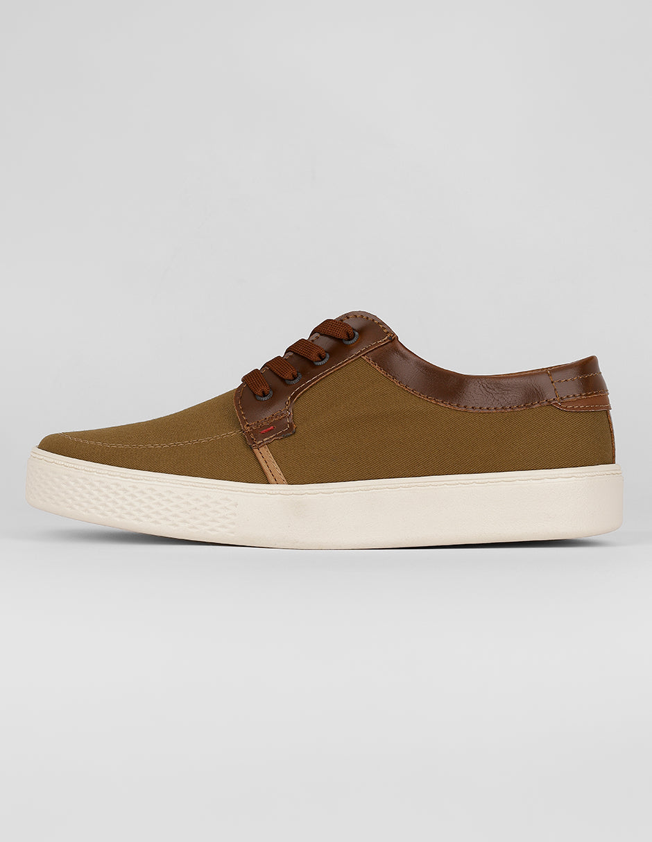 Tenis con cordones Urban en Textil – Café