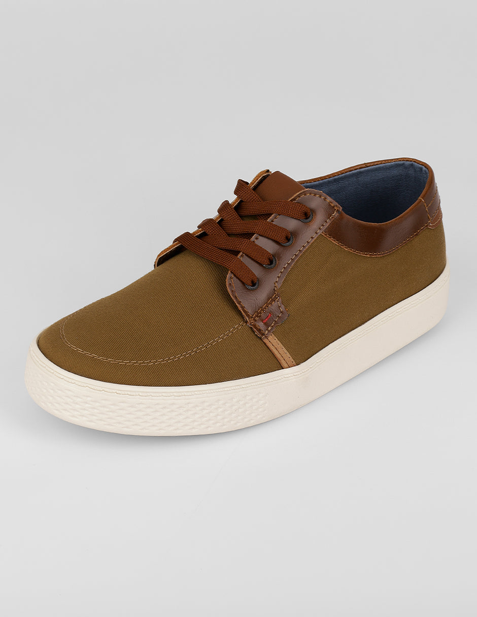 Tenis con cordones Urban en Textil – Café