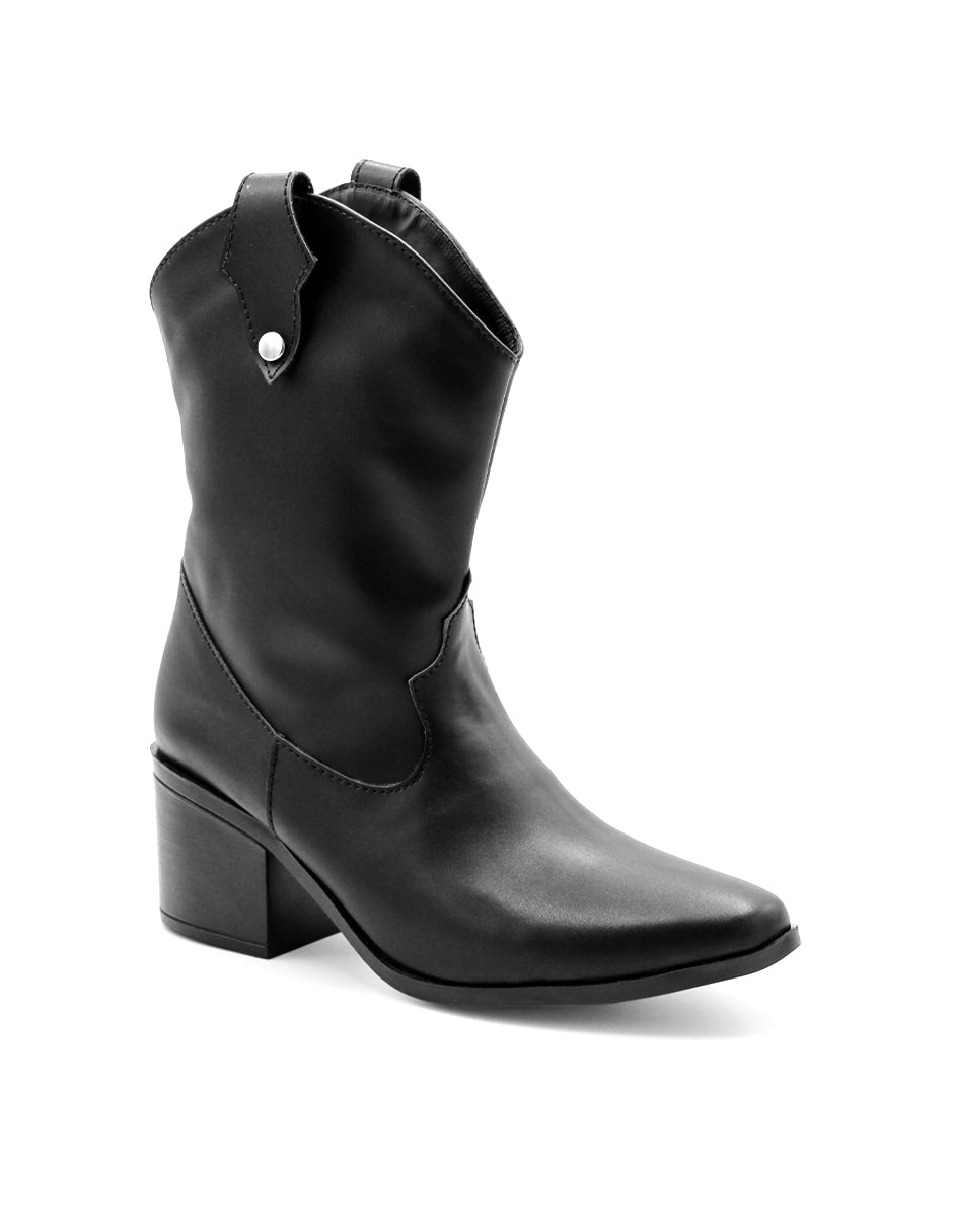 Botas tipo western Exterior Piel sintética Color Negro Para Mujer De RBCOLLECTION