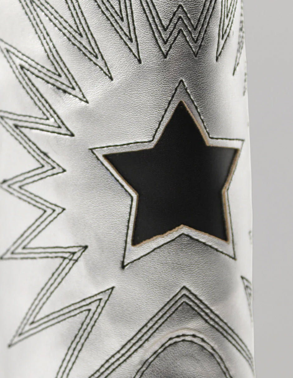 Botas tipo western West en Sintético – Plata