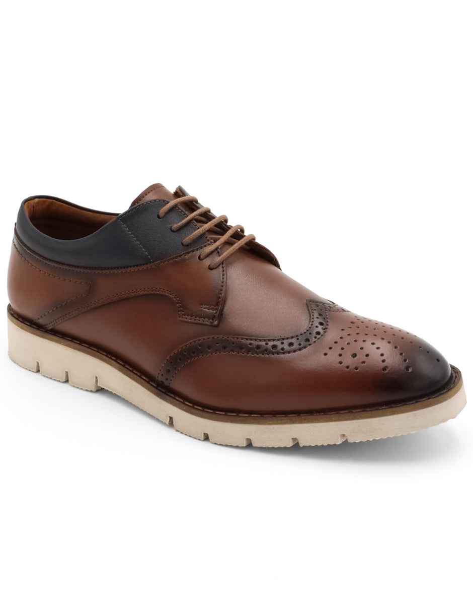 Oxfords Exterior Piel natural Color Café Para Hombre De RBCOLLECTION