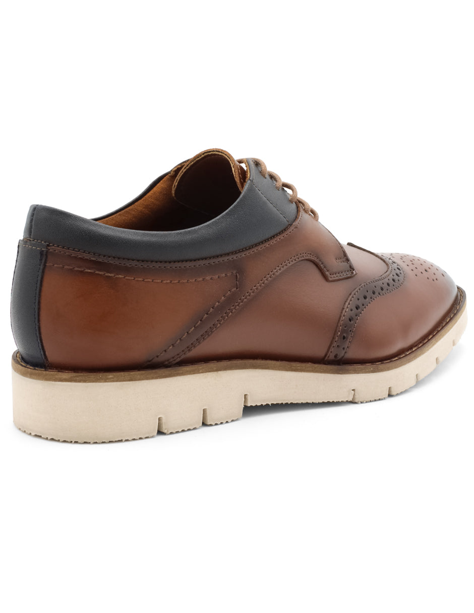 Oxfords Exterior Piel natural Color Café Para Hombre De RBCOLLECTION