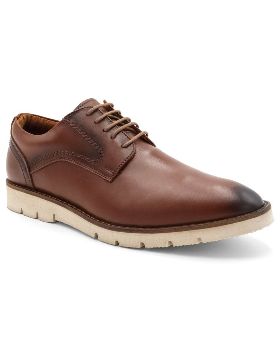 Oxfords Exterior Piel natural Color Café Para Hombre De RBCOLLECTION