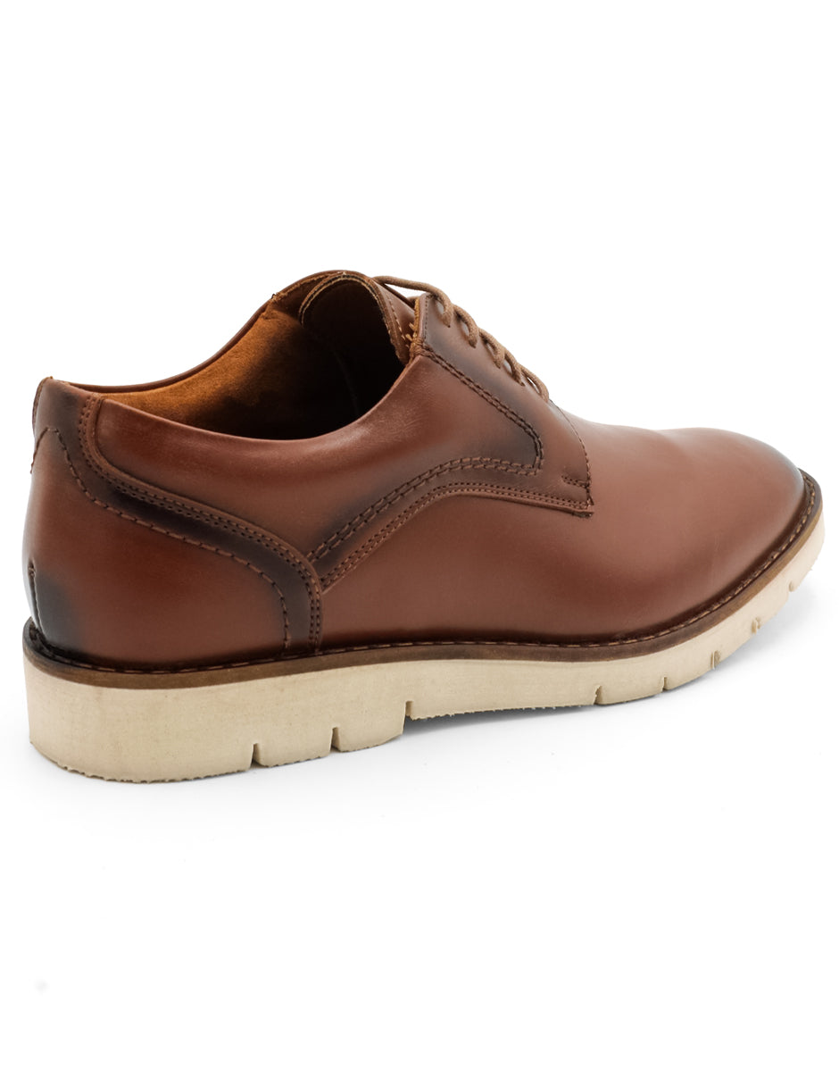 Oxfords Exterior Piel natural Color Café Para Hombre De RBCOLLECTION