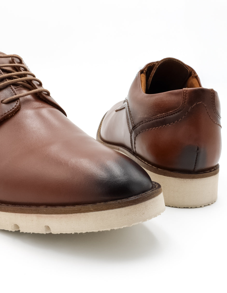 Oxfords Exterior Piel natural Color Café Para Hombre De RBCOLLECTION