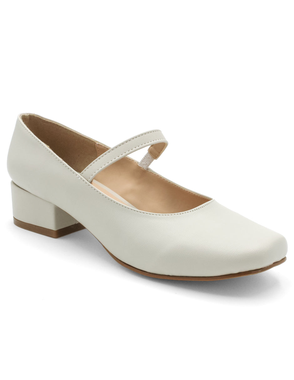 Mary jane Exterior Piel sintética Color Beige  Para Mujer De RBCOLLECTION