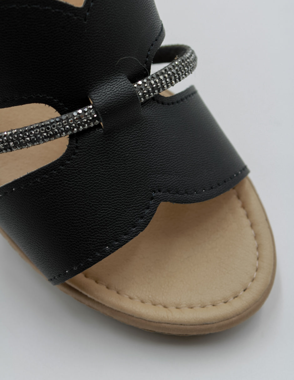 Sandalias con plataforma Pou en Piel vegana – Negro