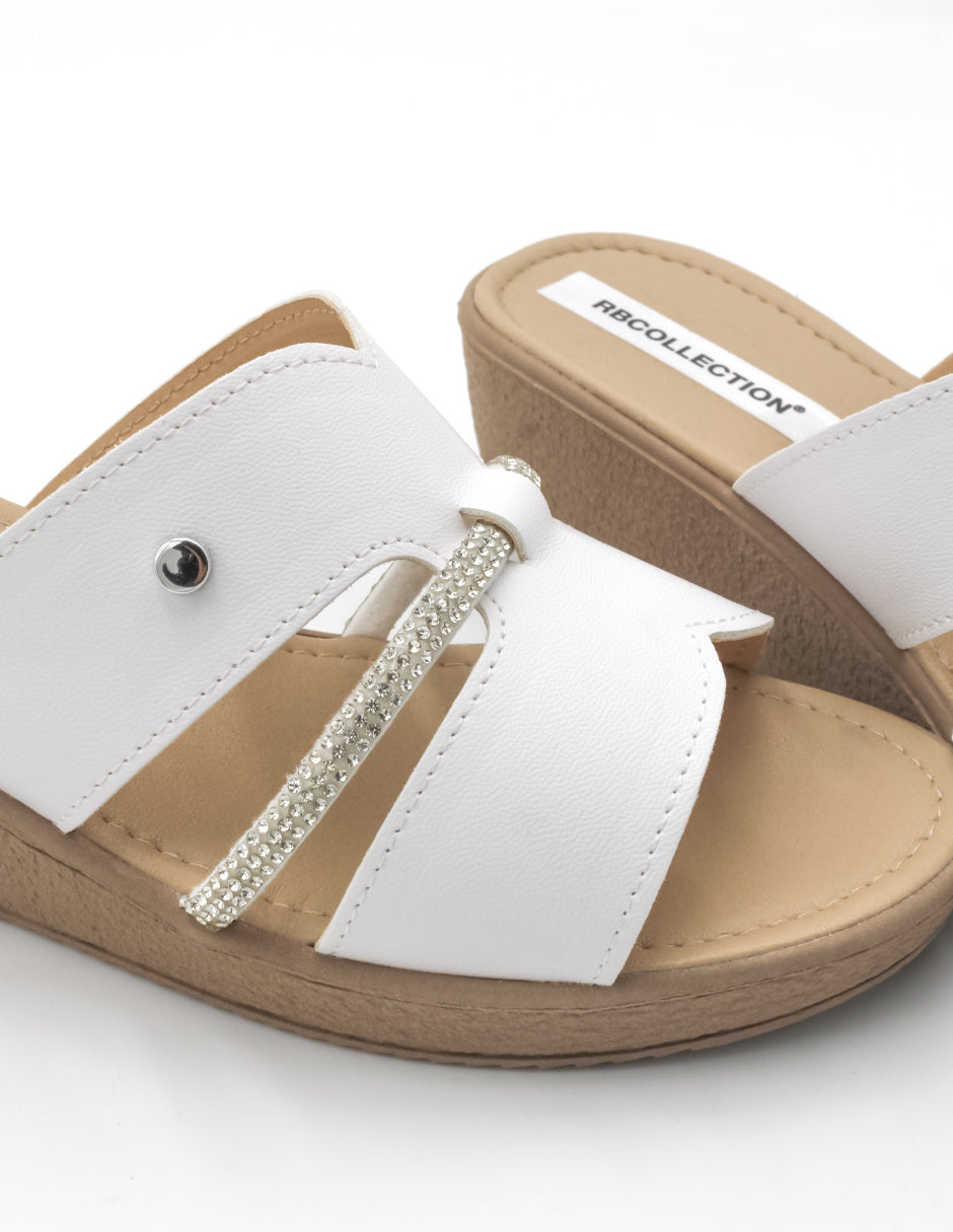 Sandalias con plataforma Exterior Piel sintética Color Blanco Para Mujer De RBCOLLECTION